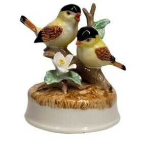 Vintage Birds on a Branch Musical Made in Japan Ornament Otagiri